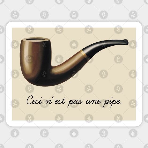 Ceci N'est Pas Une Pipe Magnet by SteelWoolBunny